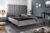 LuxD Designová postel Gallia 160 x 200 cm stříbrno-šedá