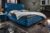 LuxD 24746 Designová postel Laney 160×200 cm tmavě modrý samet