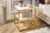 LuxD Designový odkládací stolek Latrisha 45 cm bílo-zlatý – vzor mramor