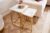 LuxD Sada odkládacích stolků Latrisha 40 cm bílo-zlatá – vzor mramor